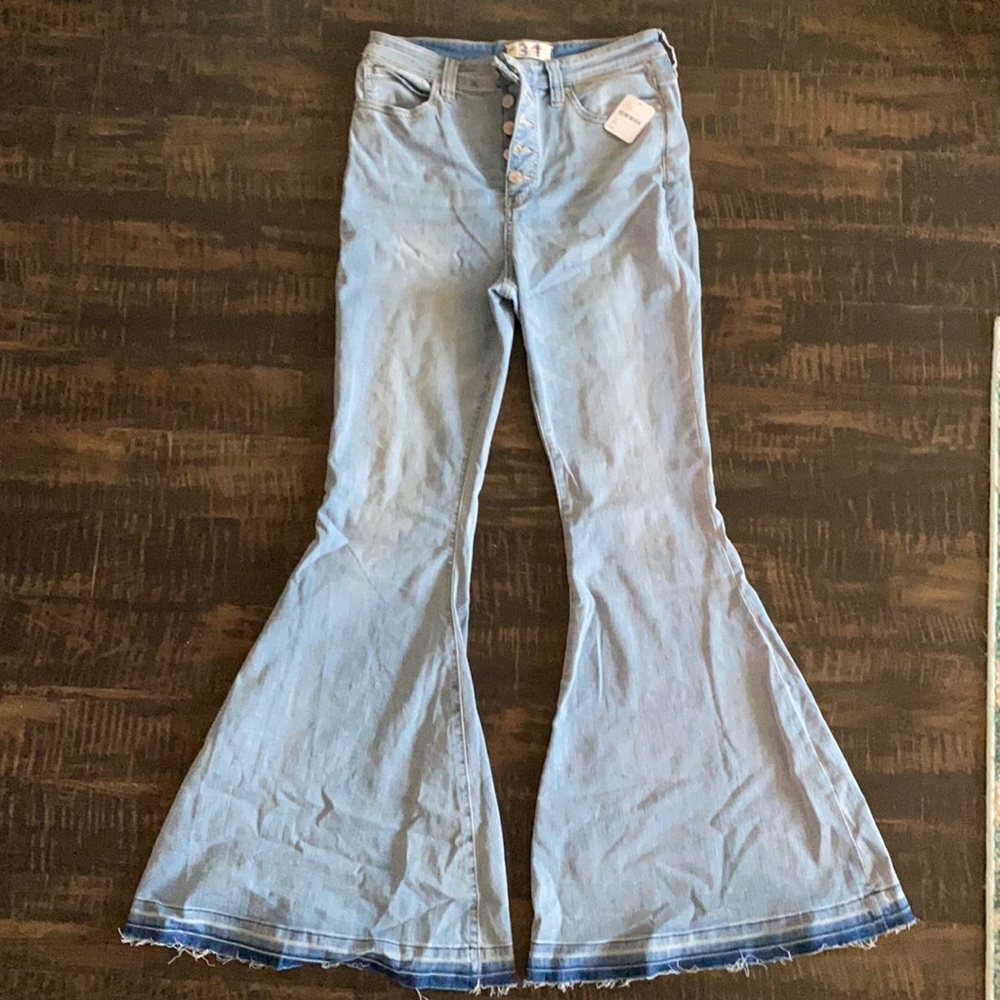 Free people flare jeans.